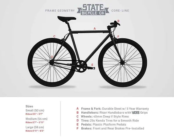 State Bicycle Fixed Gear Core Line Wulf-2344